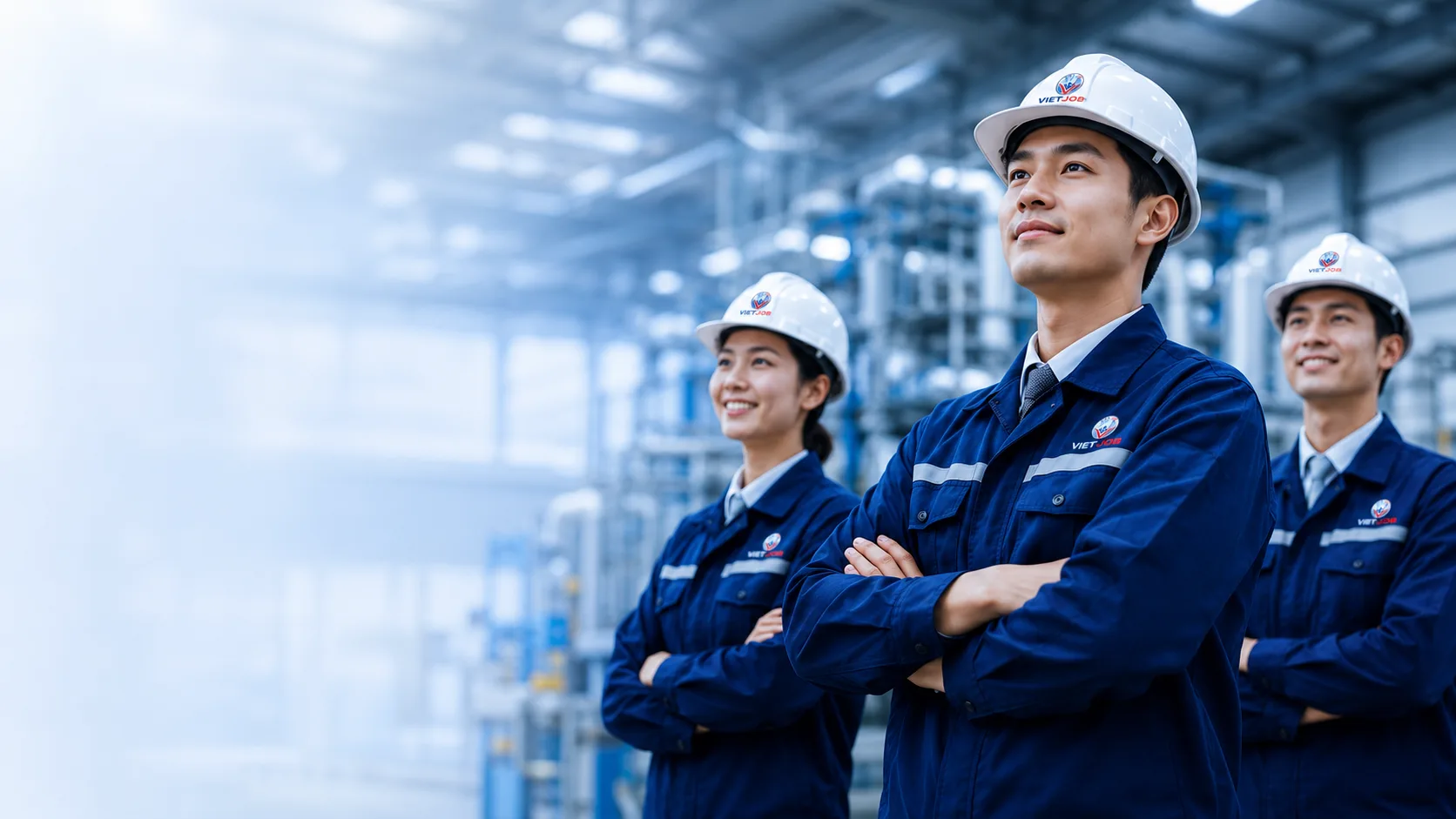 Đội ngũ lao động VietJob tại nhà máy đối tác